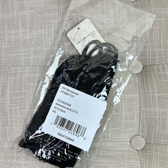 Free People Intimately Mariana Bralette Black Size XS - Picture 6 of 8